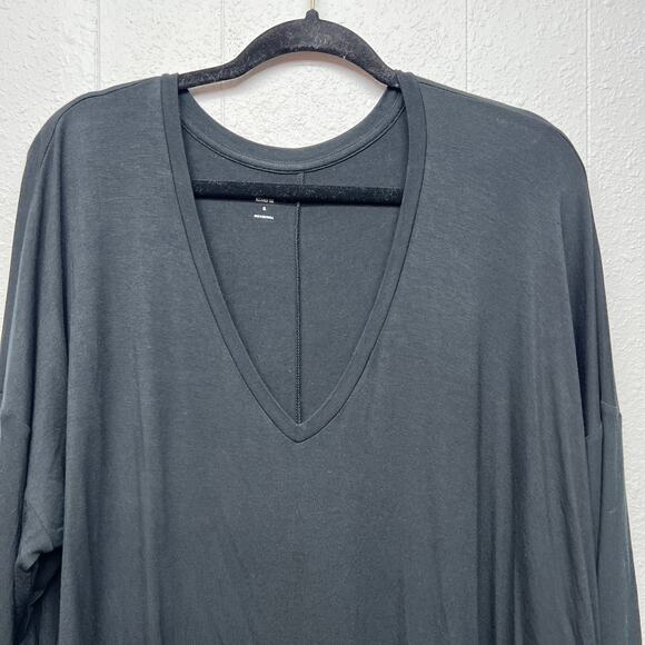 Express Womens Top XL Relaxed Tee Soft Stretch Long Length Workwear Casual Flowy - Picture 3 of 9